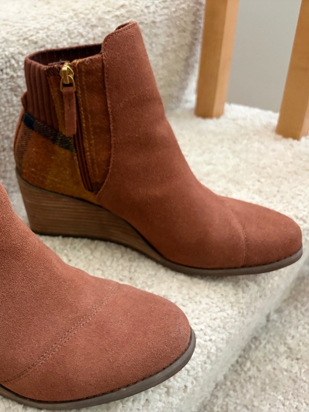 TOMS Bootie with plaid